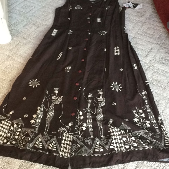 R&K sleeveless brown maxi sun dress Size 12 - Picture 4 of 10